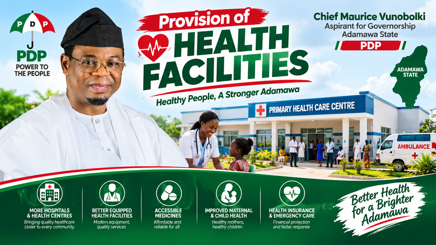 Health facilities campaign graphic