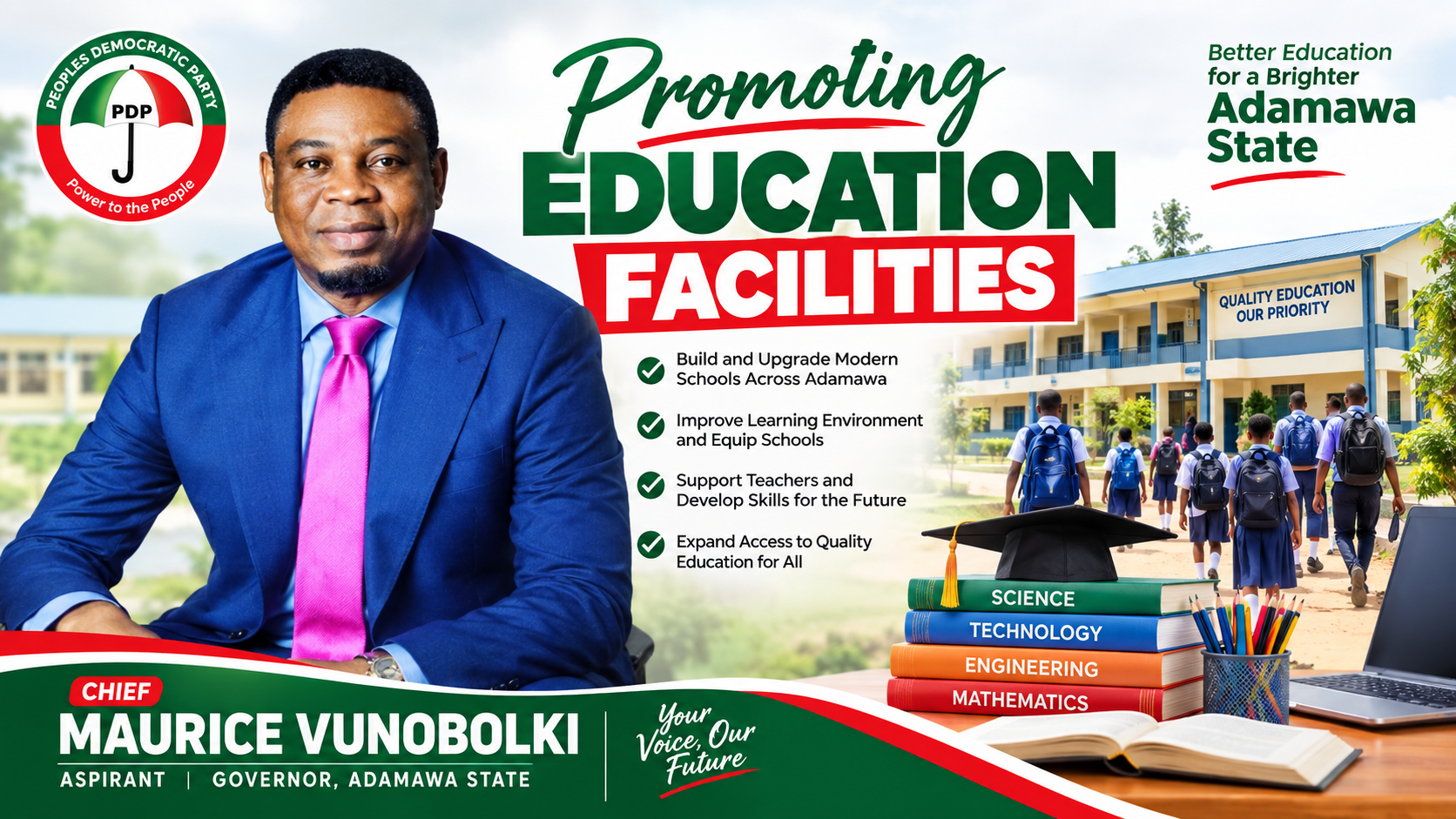 Education facilities campaign graphic