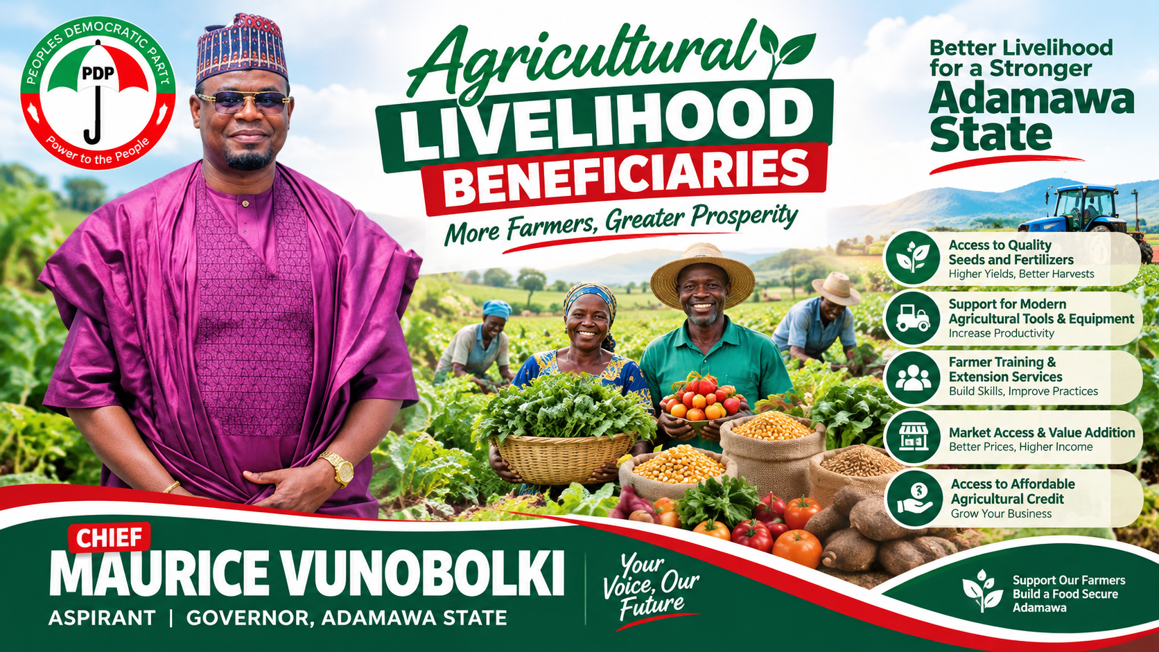 Agricultural livelihood campaign graphic